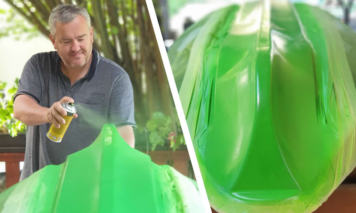 Folyékony gumi horgászkajakra - festés Folyékony gumi horgászkajakra - festés